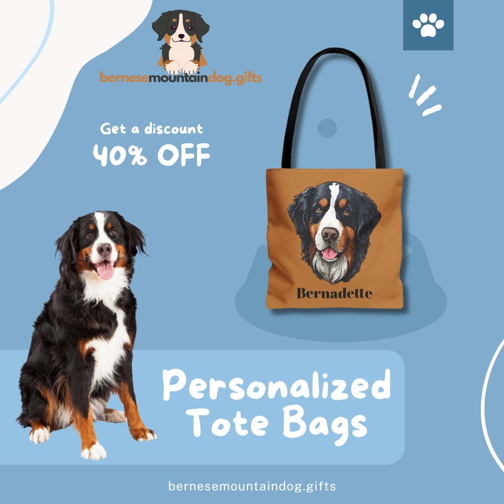 Personalized Bernese Mountain Tote Bags Collection