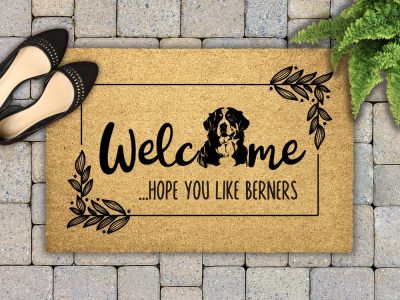 Personalized Bernese Mountain Dog Doormat - Bernese Mountain Dog Shop